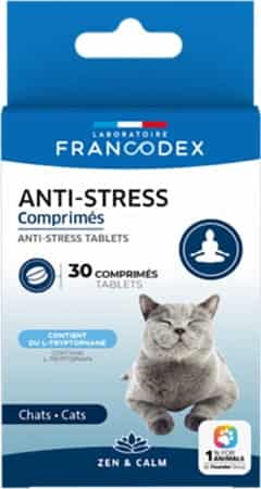 FRANCODEX Mineralfutter Ergänzungsfuttermittel Anti-Stress-Tabletten für Katzen, 30 Stück