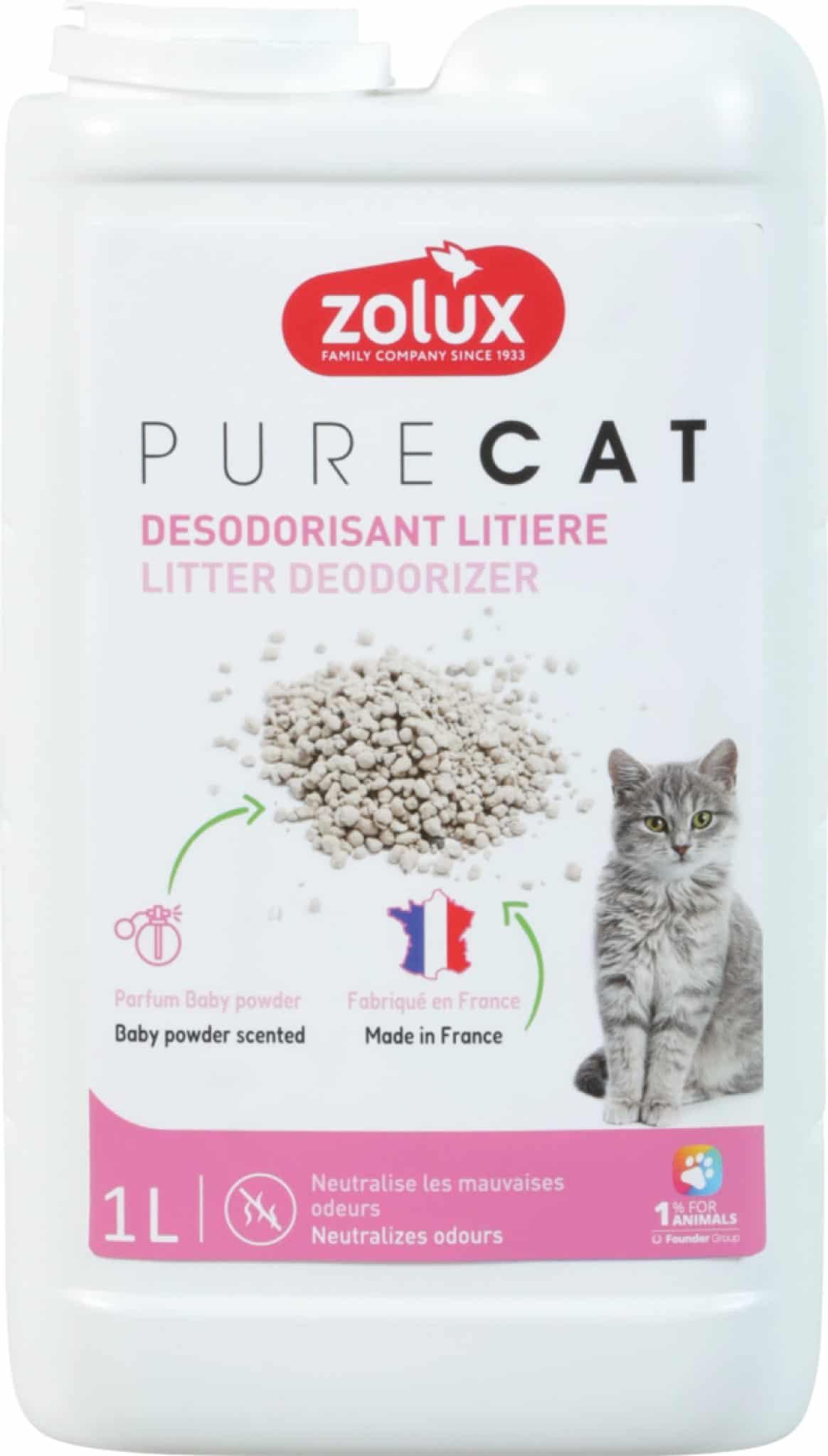 ZOLUX Katzenstreu-Deodorant mit Talkduft 1L