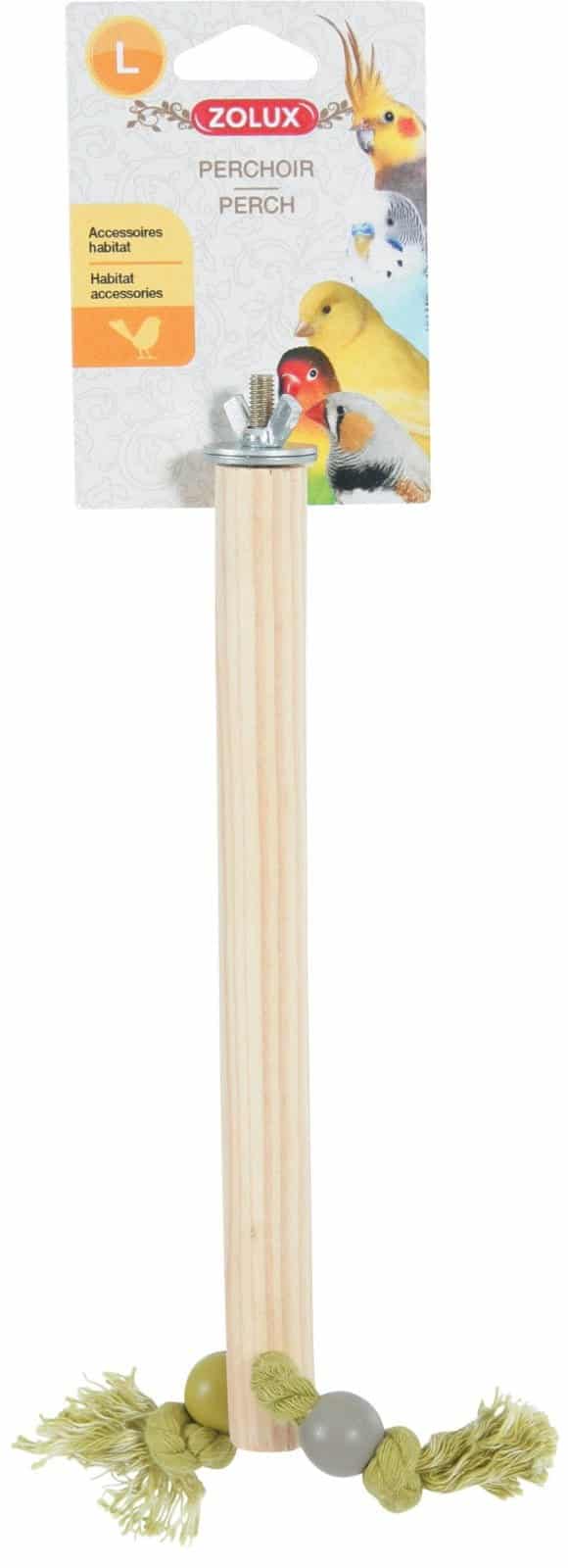 ZOLUX Holzsitzstange mit Seil für Vögel L