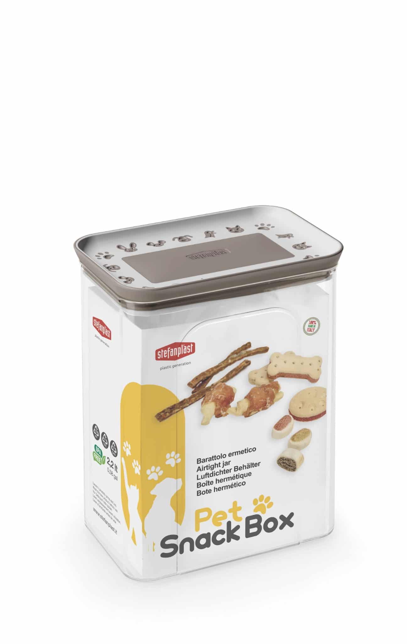 ZOLUX Luftdichter Behälter für Snacks 2,2 l – Hellbraun