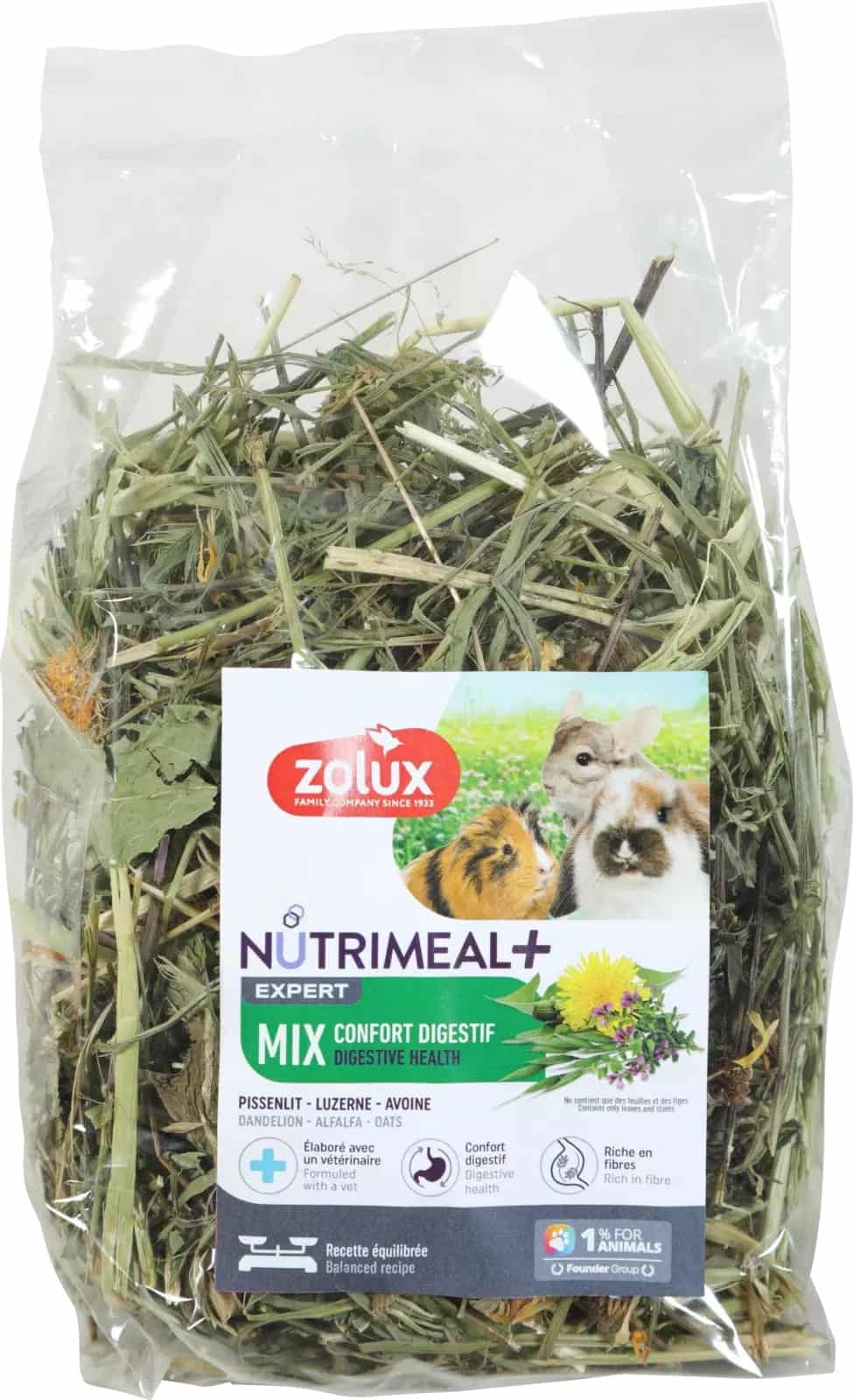 ZOLUX Mischung für die Verdauung Kaninchen/Meerschweinchen/Chinchilla NUTRIMEAL MIX 100g