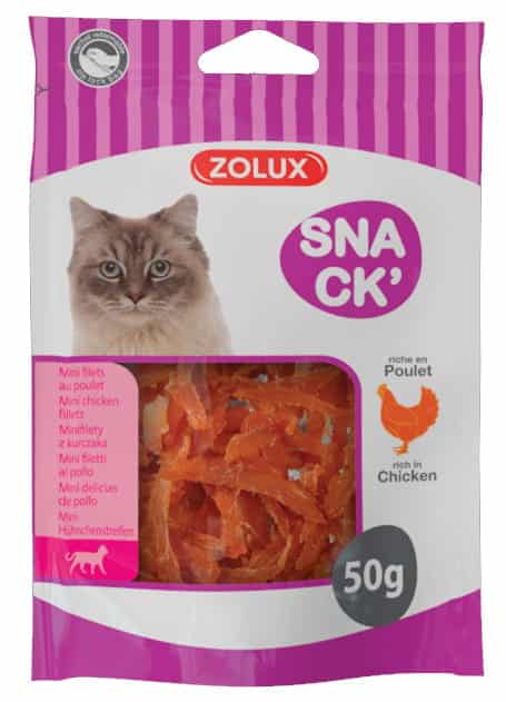 ZOLUX Katzensnack – Mini-Hühnerfilets 50 g