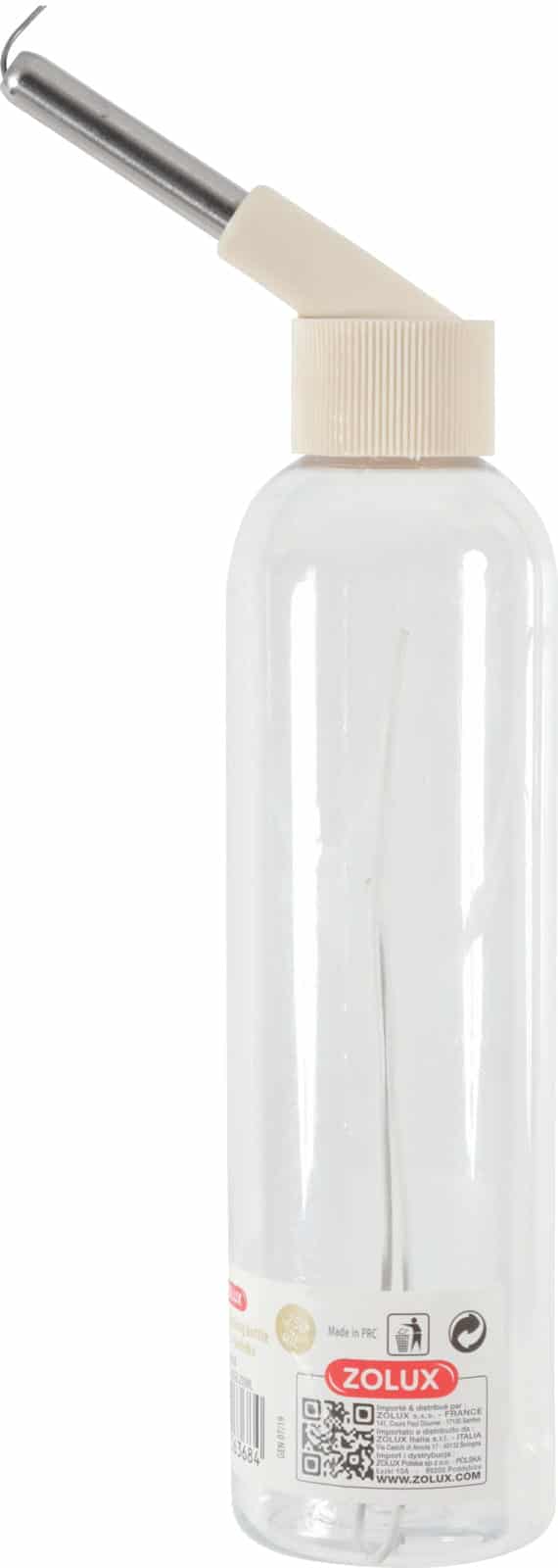 ZOLUX Trinkflasche für Nagetiere, 250 ml, Farbe: Beige/Grau