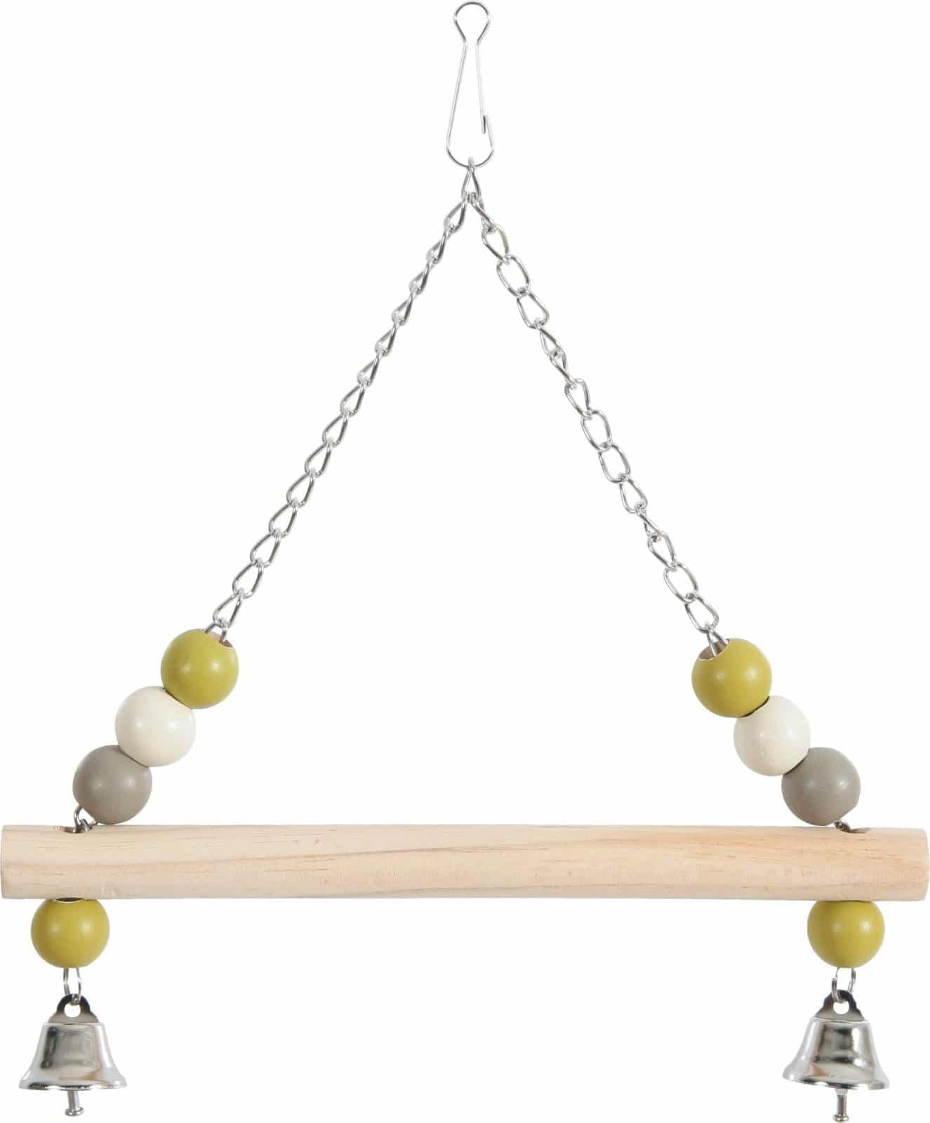 ZOLUX Vogelschaukel mit Holzstange und Glöckchen an einer Kette