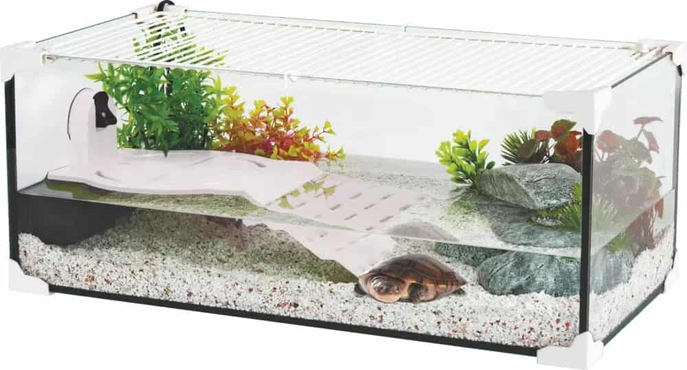 ZOLUX Aquaterrarium für Wasserschildkröten KARAPAS AQUA PRO 50x25x20 cm weiß