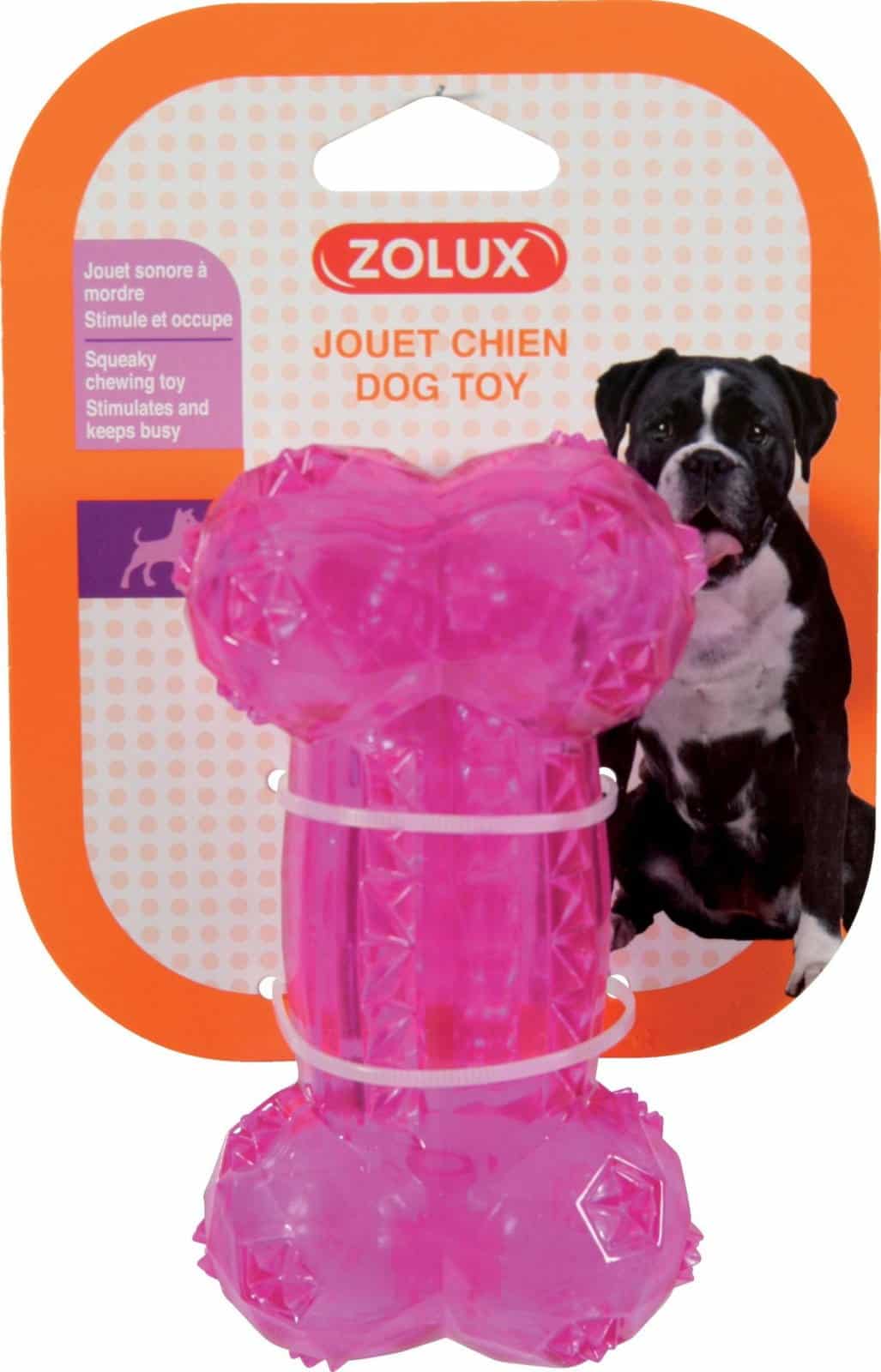 ZOLUX Hundespielzeug Knochen TPR POP 12 cm rosa