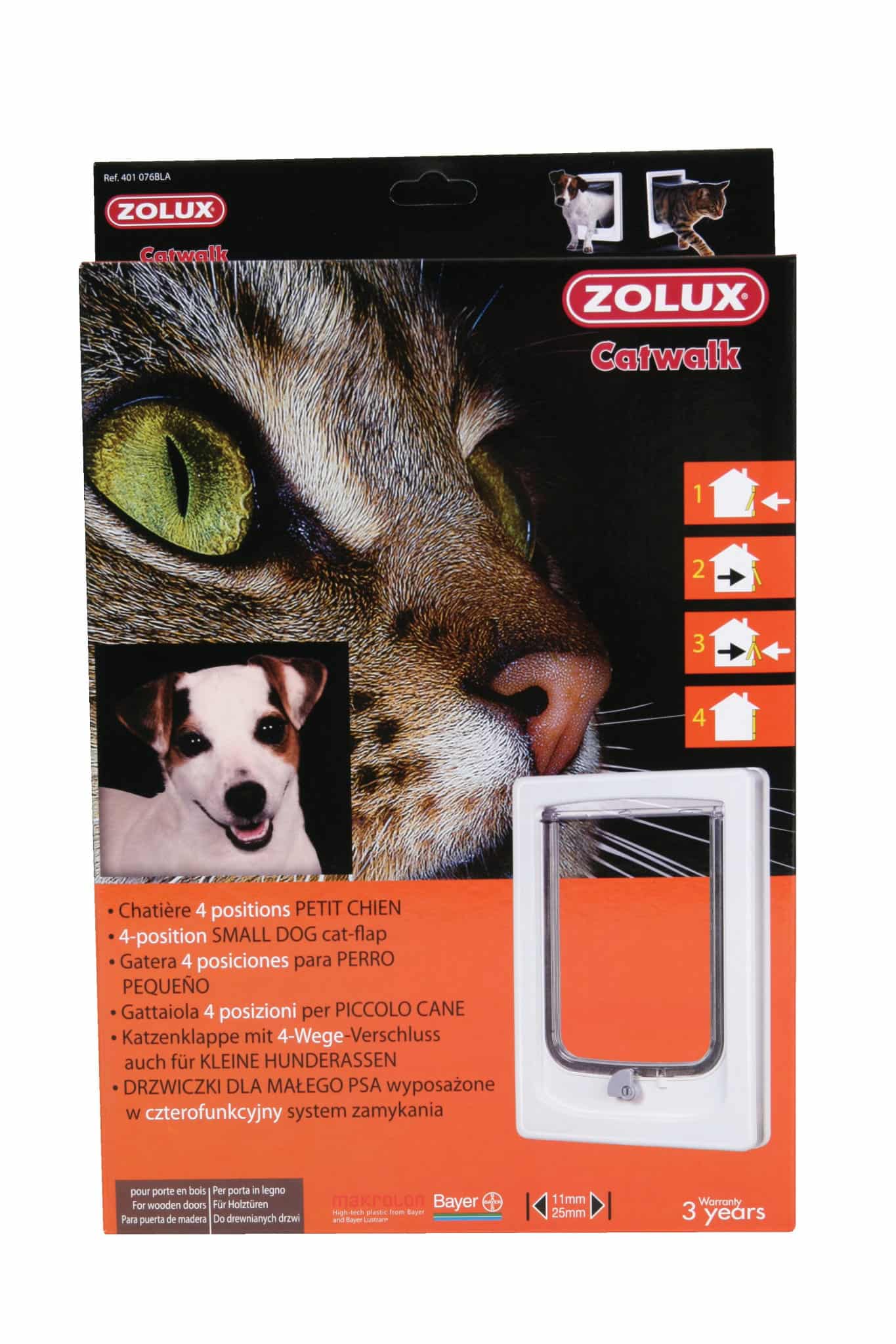 ZOLUX Türklappe für Katzen und kleine Hunde – weiß