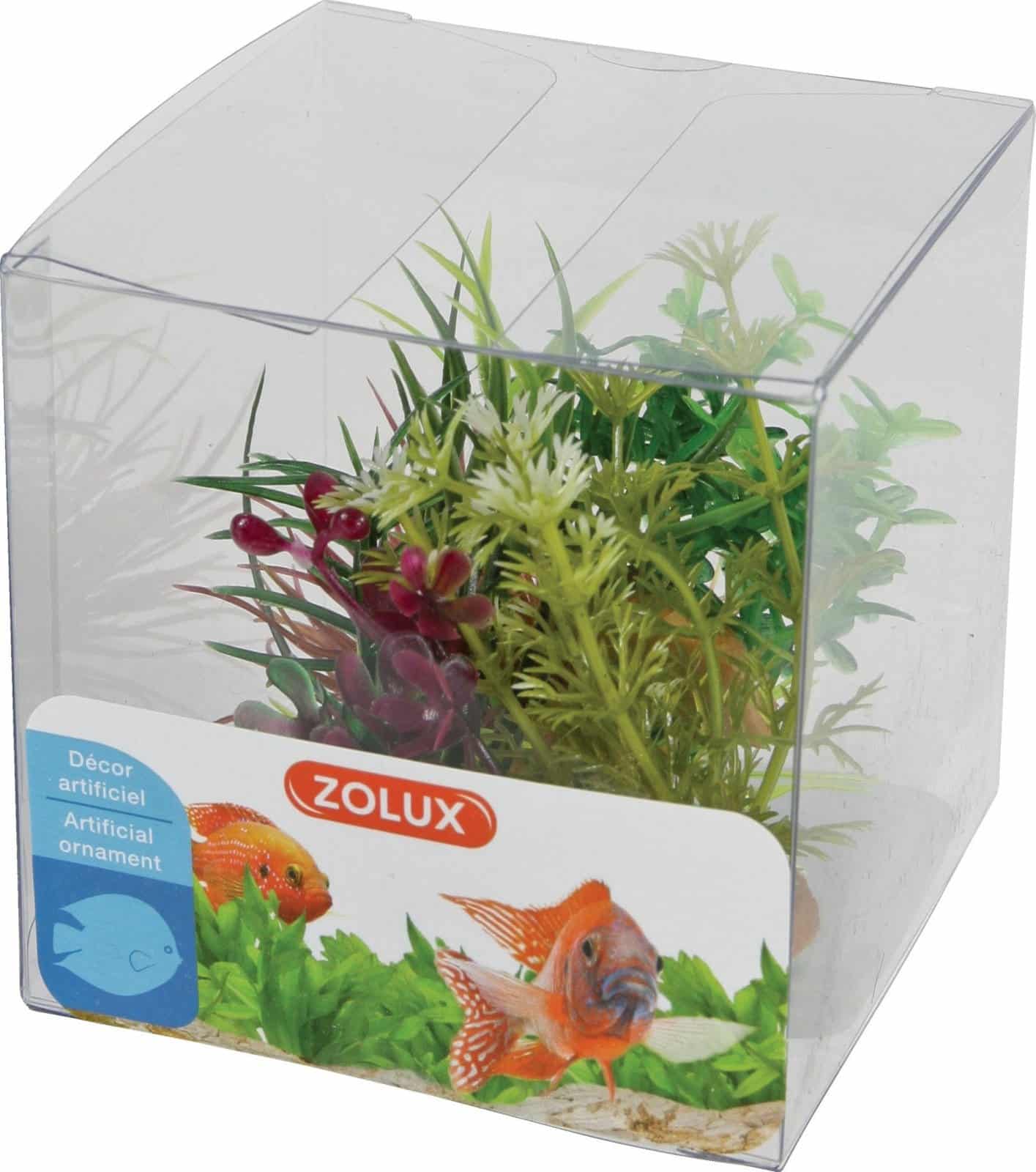 ZOLUX Aquariumsdekoration – Pflanzen-Mix x 4 Stück, Set 4