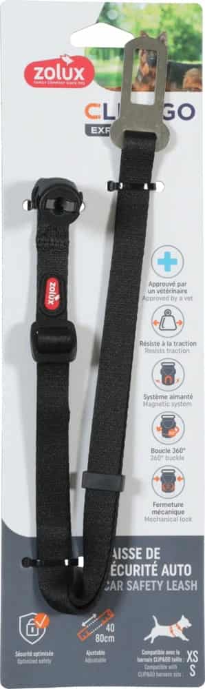 ZOLUX Hunde-Autosicherheitsgurt für Geschirr CLIP&GO  XS/S