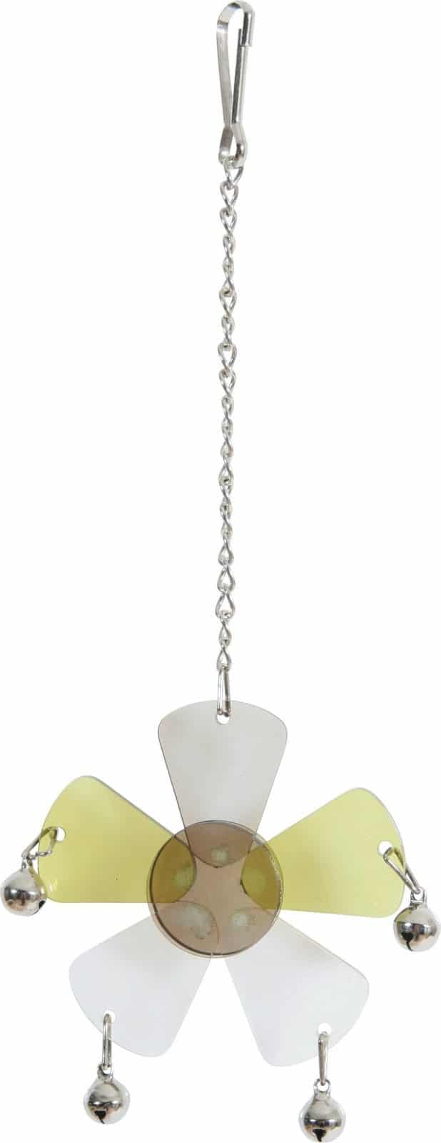 ZOLUX Acryl-Vogelspielzeug: Blume mit Glöckchen, an einer Kette