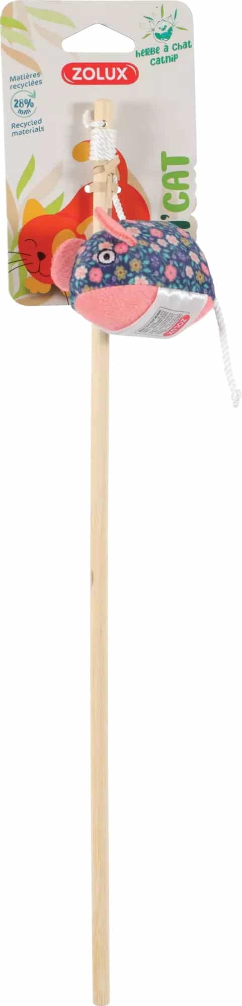 ZOLUX Katzenspielzeug Angel mit Maus, Blumen ETHICAT 40 cm