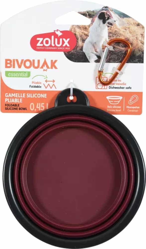 ZOLUX Faltbarer Hundenapf BIVOUAK 450 ml rot