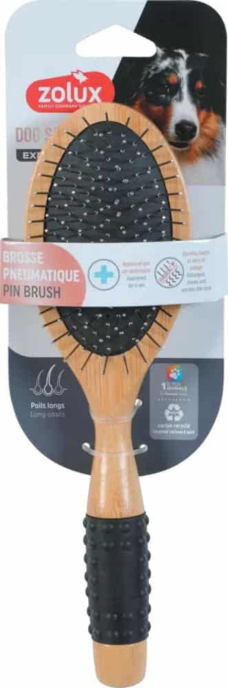 ZOLUX Pneumatische Holzbürste für Hunde DOG SALON