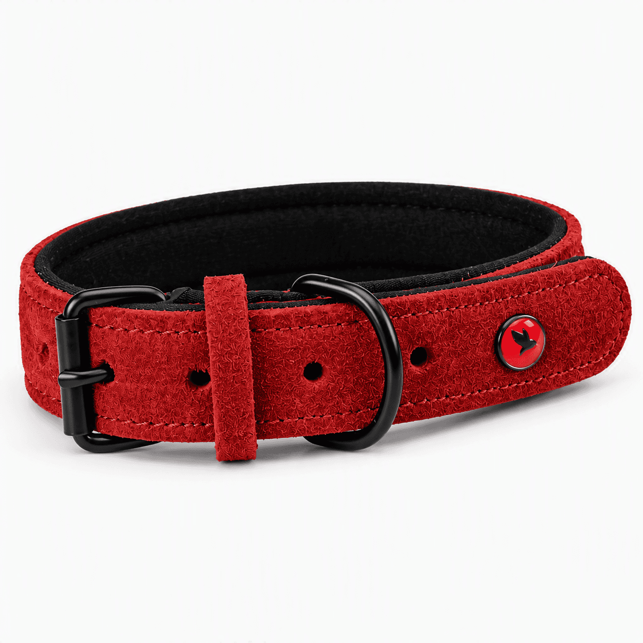 ZOLUX Komfort-Lederhalsband für Hunde, 41–53 cm, 25 mm, rot – Bild 8