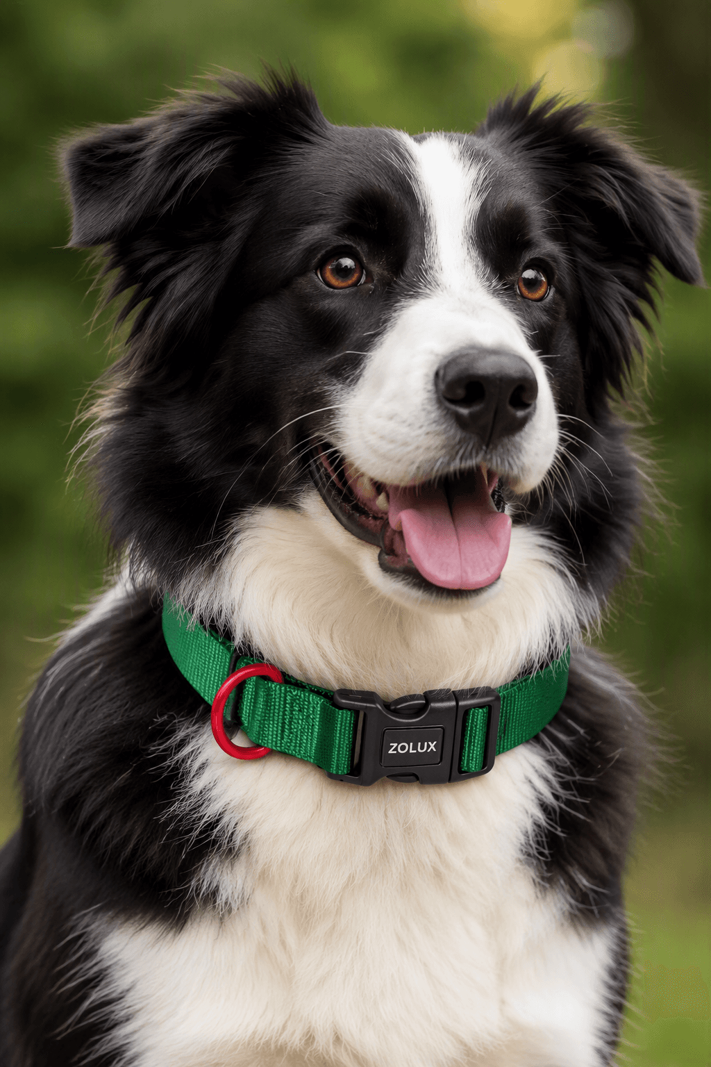 ZOLUX Klassisches Nylon-Hundehalsband, 31–48 cm, 20 mm, grün – Bild 7