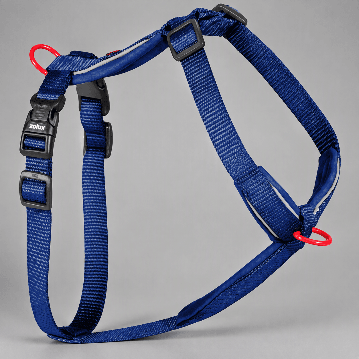 ZOLUX Premium-Nylon-Hundegeschirr, Größe M, 50–74 cm, 20 mm, marineblau – Bild 8