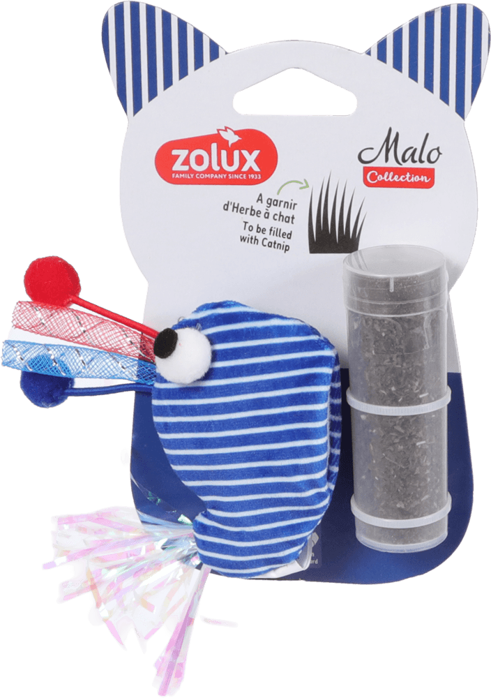 ZOLUX MALO Katzenspielzeug-Wal mit Katzenminze-Einsatz, blau – Bild 2