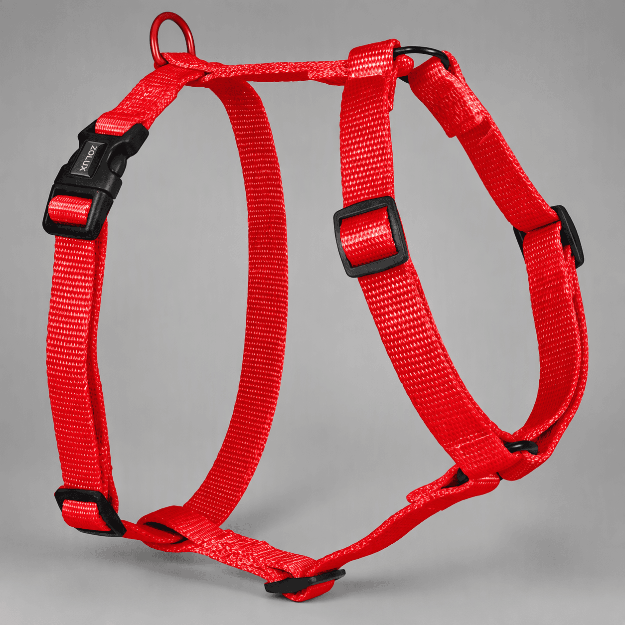 ZOLUX Klassisches Nylon-Hundegeschirr, 60–89 cm, 25 mm, rot – Bild 7