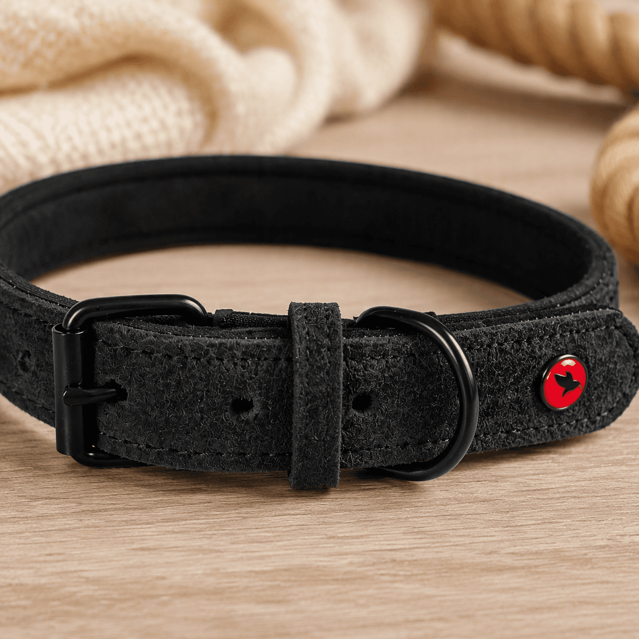 ZOLUX Komfort-Lederhalsband für Hunde, 23–30 cm, 14 mm, schwarz – Bild 6