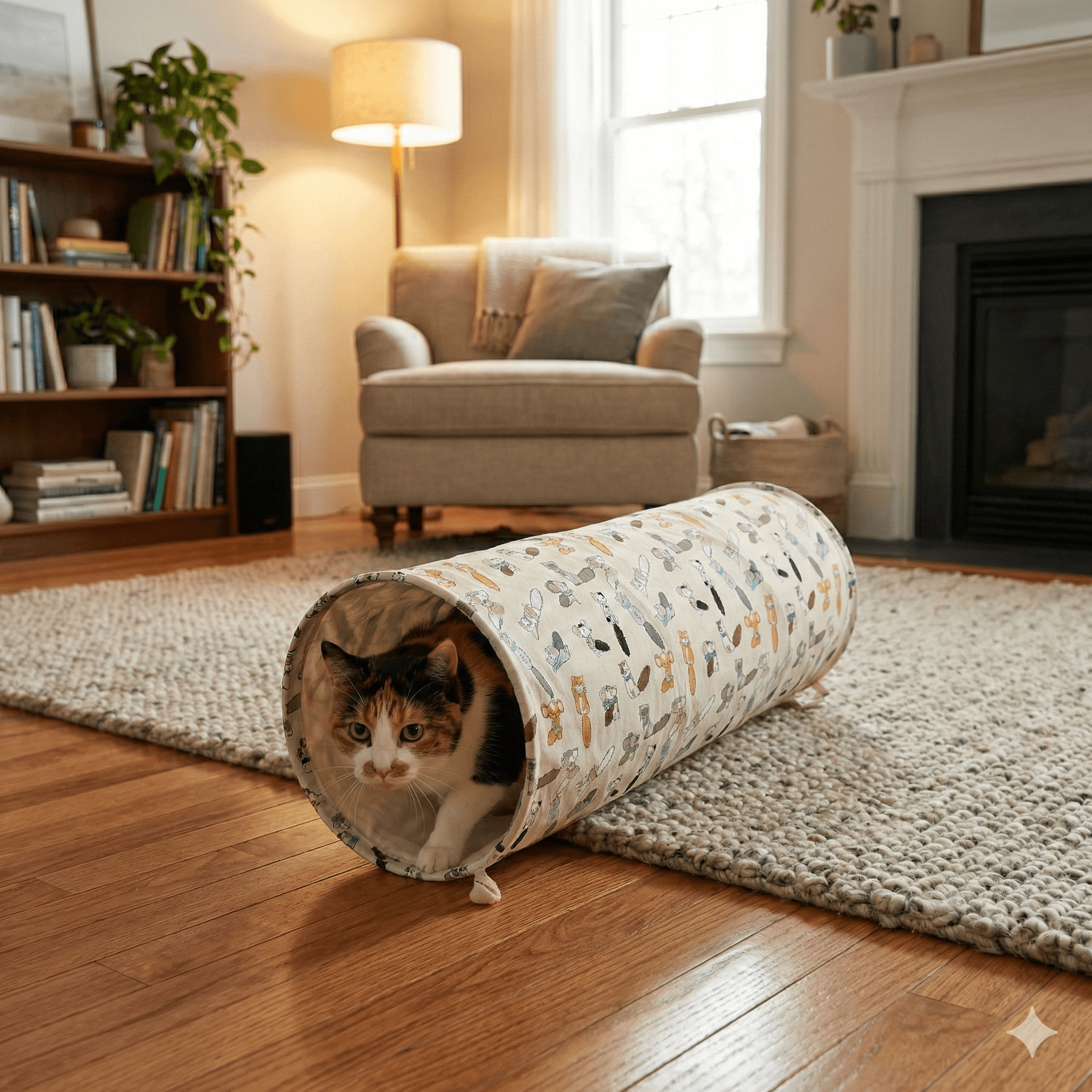 ZOLUX CHATOUILLE Katzentunnel mit Katzen- und Mäusemotiv, 100 cm – Bild 8