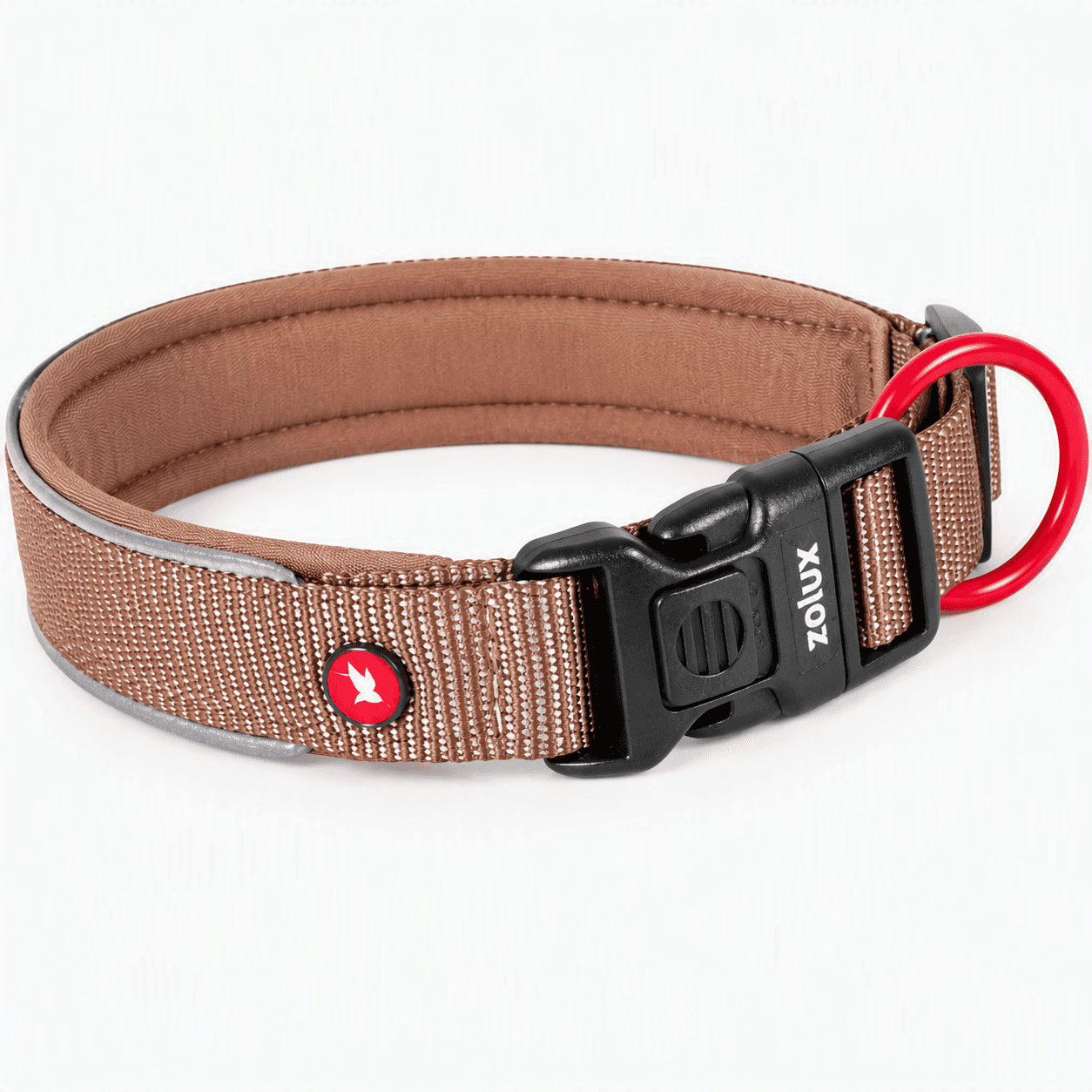 ZOLUX Premium-Nylon-Hundehalsband, Größe XXS, 25–30 cm, 15 mm, mocha – Bild 8