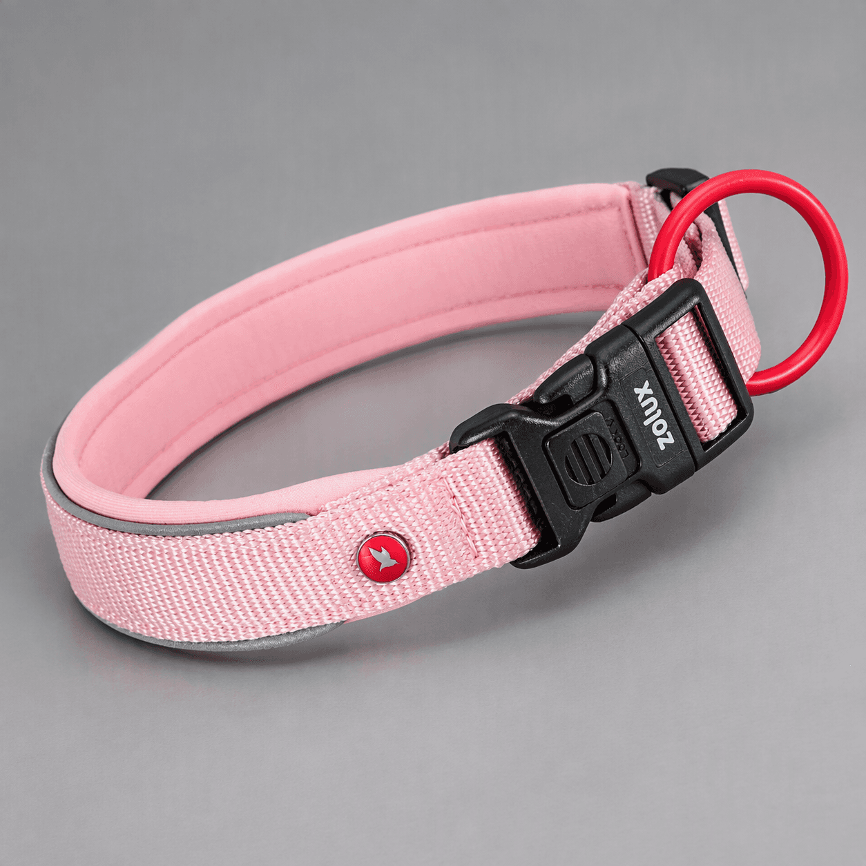 ZOLUX Premium-Nylon-Hundehalsband, Größe L, 45–50 cm, 25 mm, rosa – Bild 9