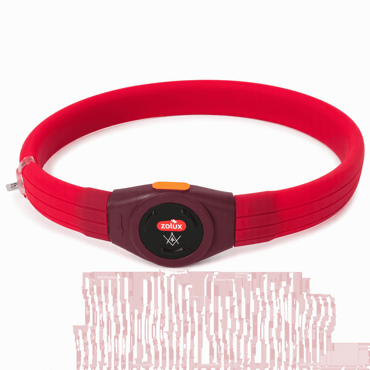 ZOLUX LED-Hundehalsband – Leuchtend, Silikon – Für langes Fell – BIVOUAK, Rot – Bild 11