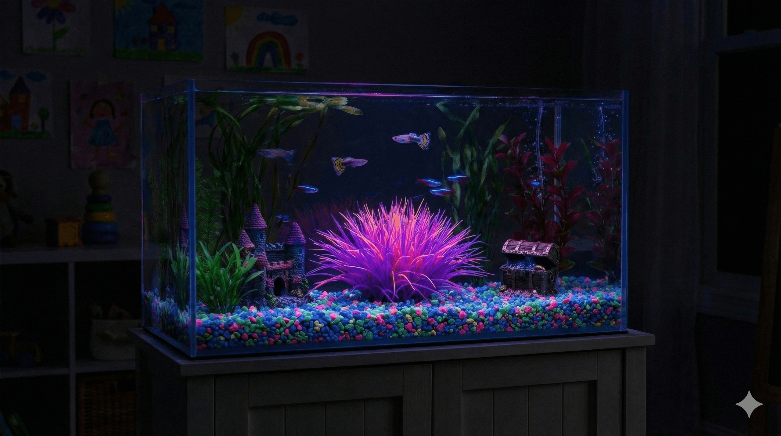 ZOLUX Aquariendekoration FLOWERS 4 violett-rosa fluoreszierend – Bild 14