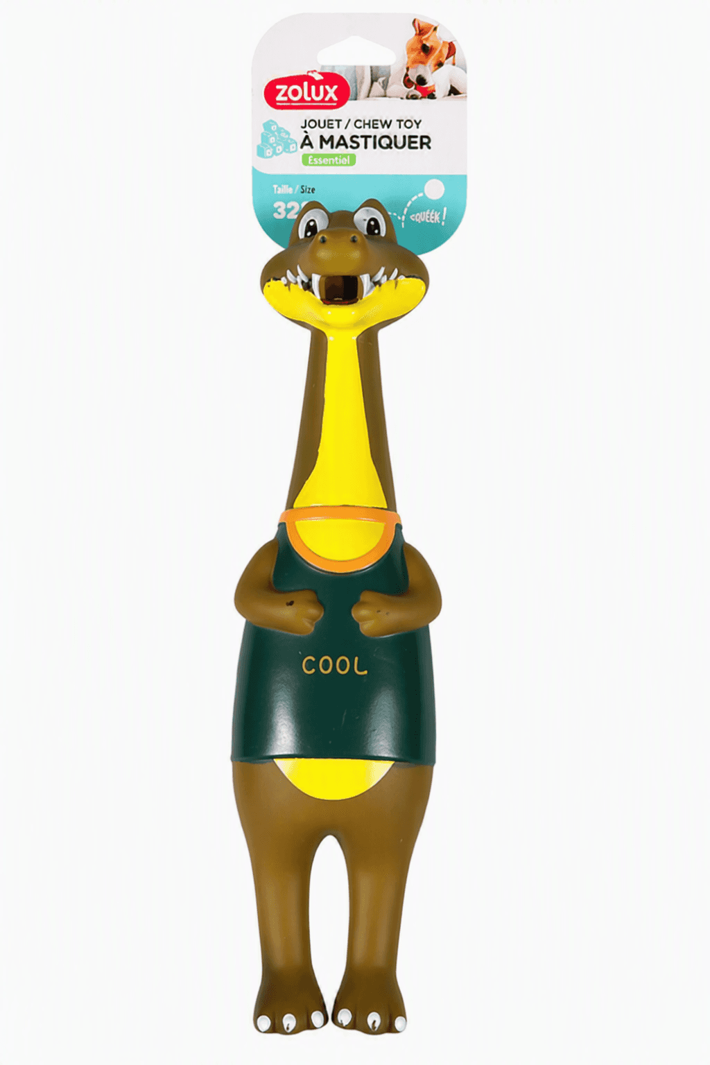ZOLUX KARTOON Hundespielzeug Krokodil mit Quietscher 32 cm – Bild 5