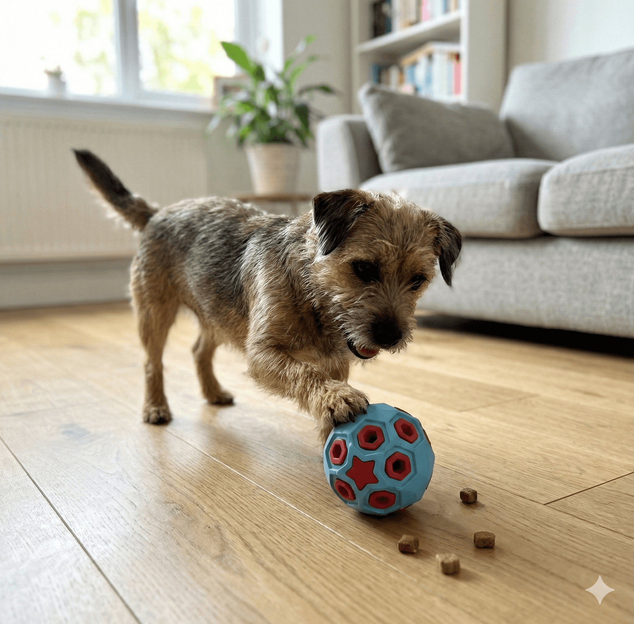 ZOLUX TPR-Leckerliball für Hunde zum Apportieren, 8 cm – Bild 8