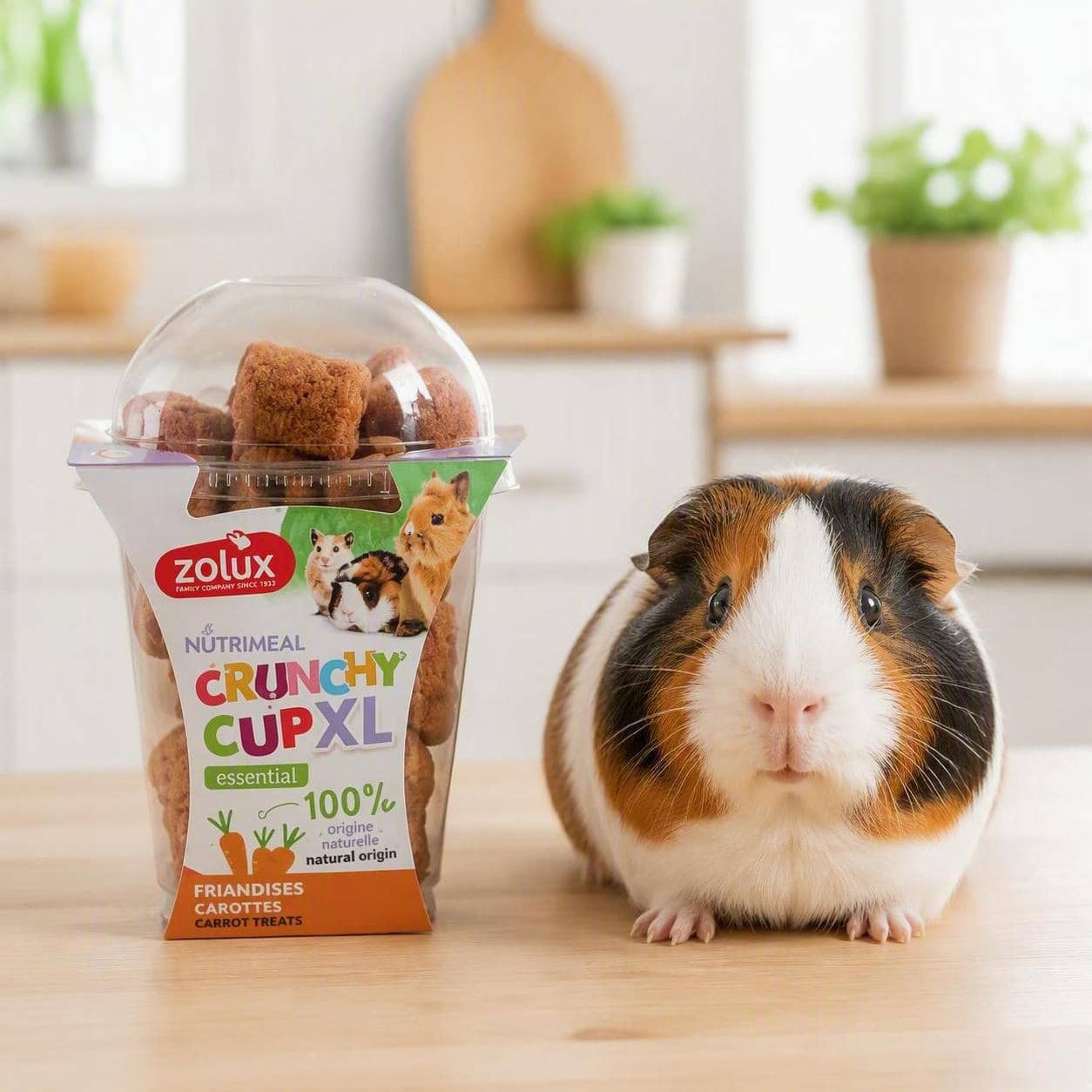 ZOLUX NUTRIMEAL CRUNCHY CUP XL Natur-Snack für Nagetiere, Karotte, 110 g – Bild 13