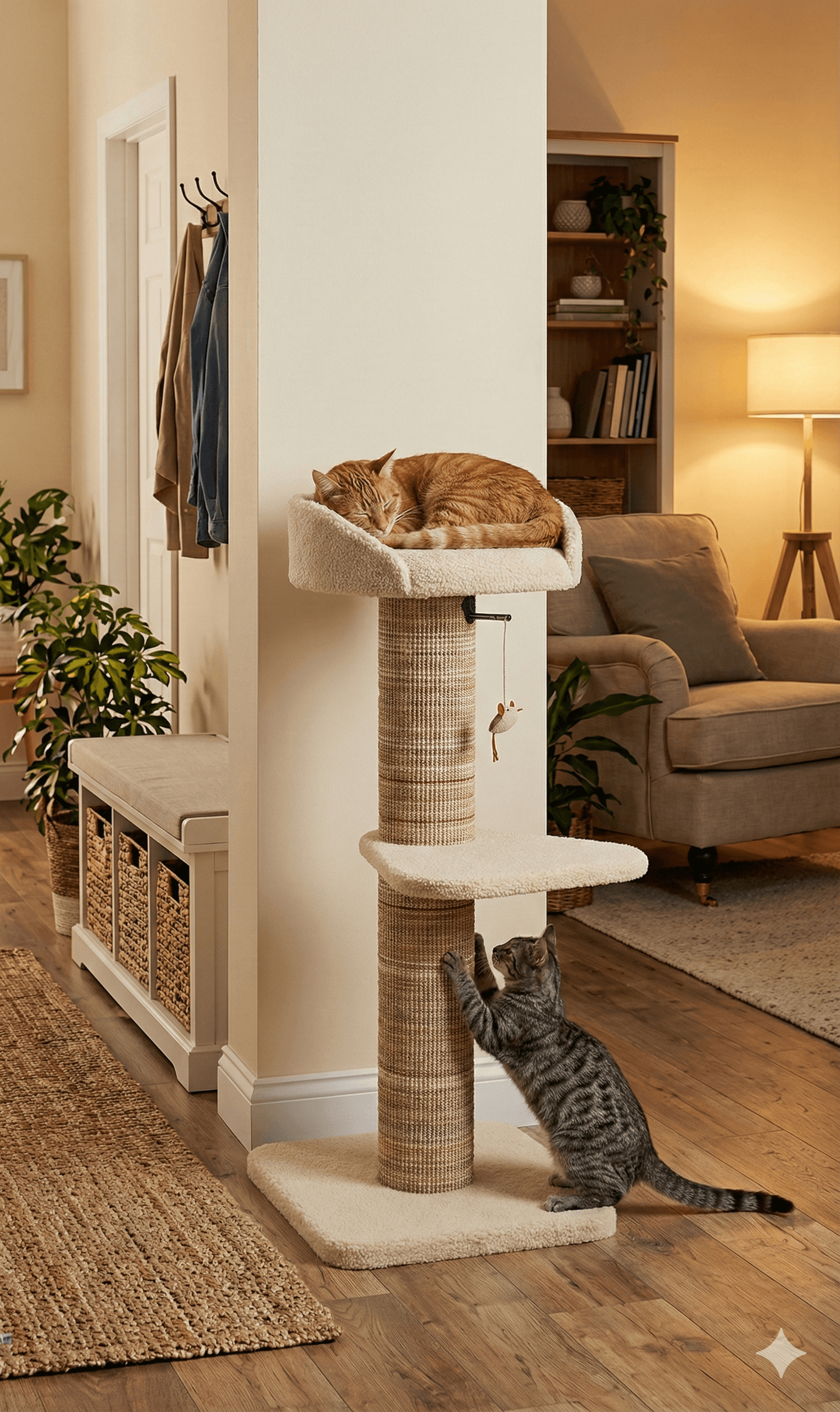 ZOLUX Kratzbaum für Katzen BOREAL, beige, 95 cm – Bild 8
