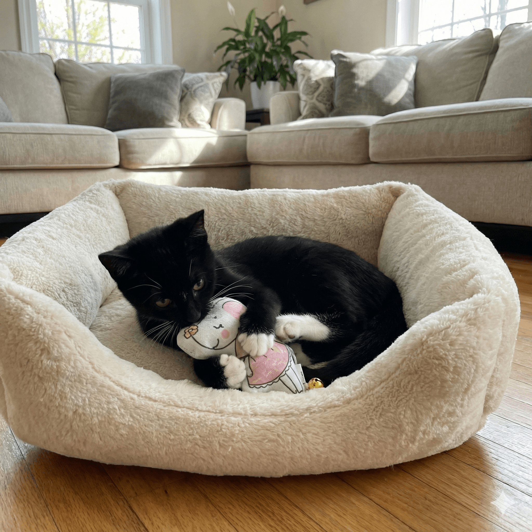 ZOLUX CHATOUILLE Katzenspielzeug, Maus im Tutu mit Glöckchen und Katzenminze, 11 cm – Bild 5