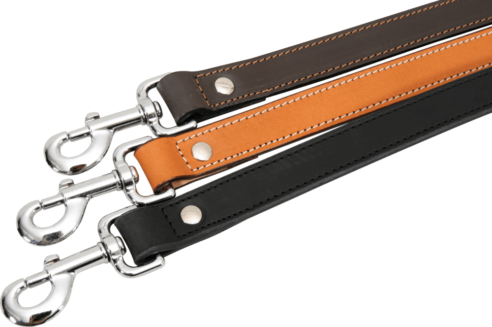 ZOLUX Verstärkte Hundeleine aus Doppel-Leder, 1 m / 25 mm, schwarz – Bild 4