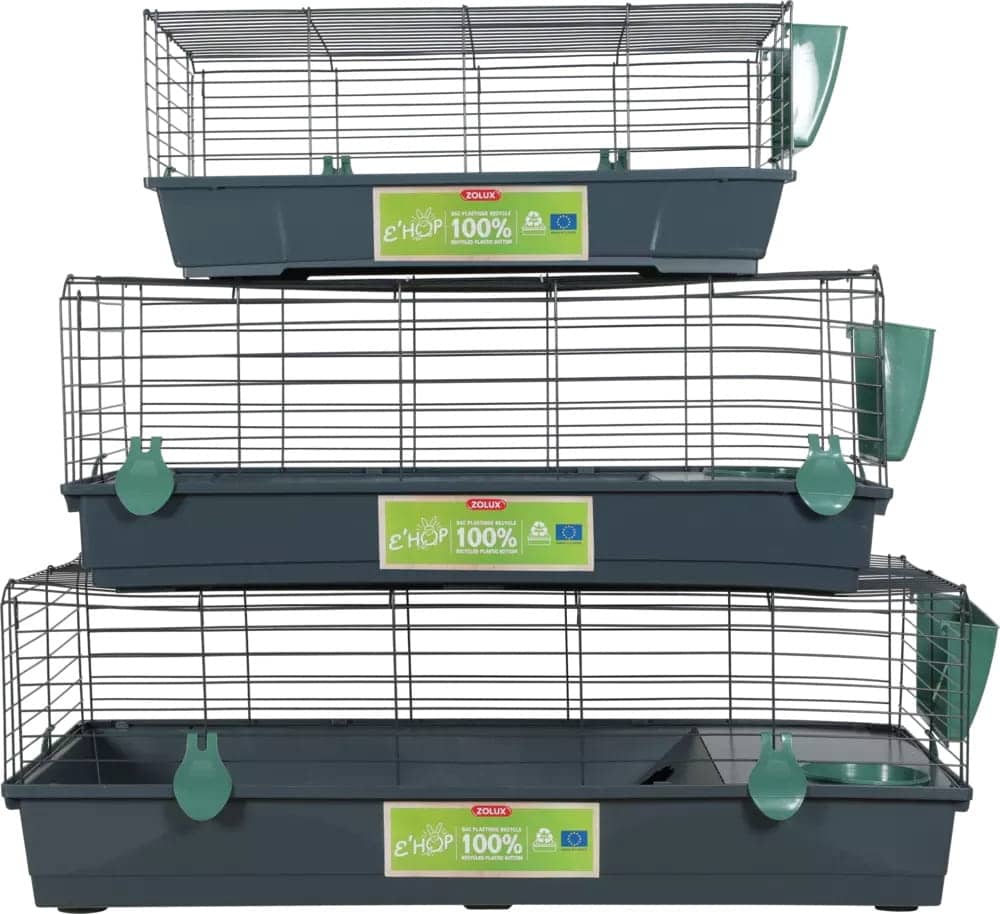 ZOLUX Käfig für Zwergkaninchen und Meerschweinchen EHOP 100 cm, grün – Bild 3
