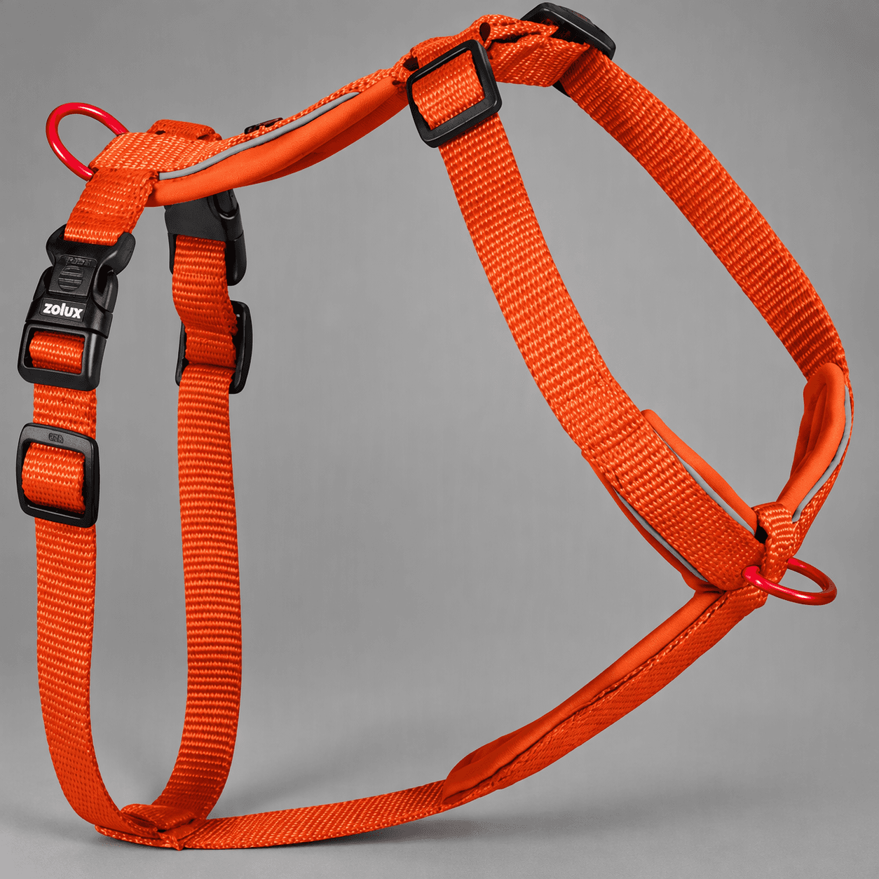 ZOLUX Premium-Nylon-Hundegeschirr, Größe L/XL, 65–97 cm, 25 mm, rostbraun – Bild 7