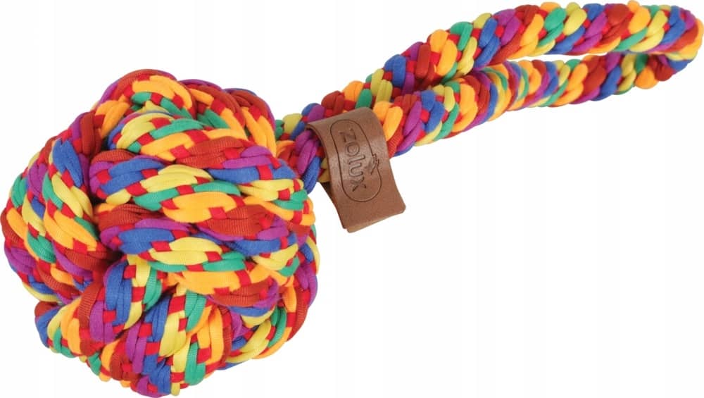ZOLUX RAINBOW Seil-Zerrspielzeug für Hunde mit Ball, 9,5 cm – Bild 2
