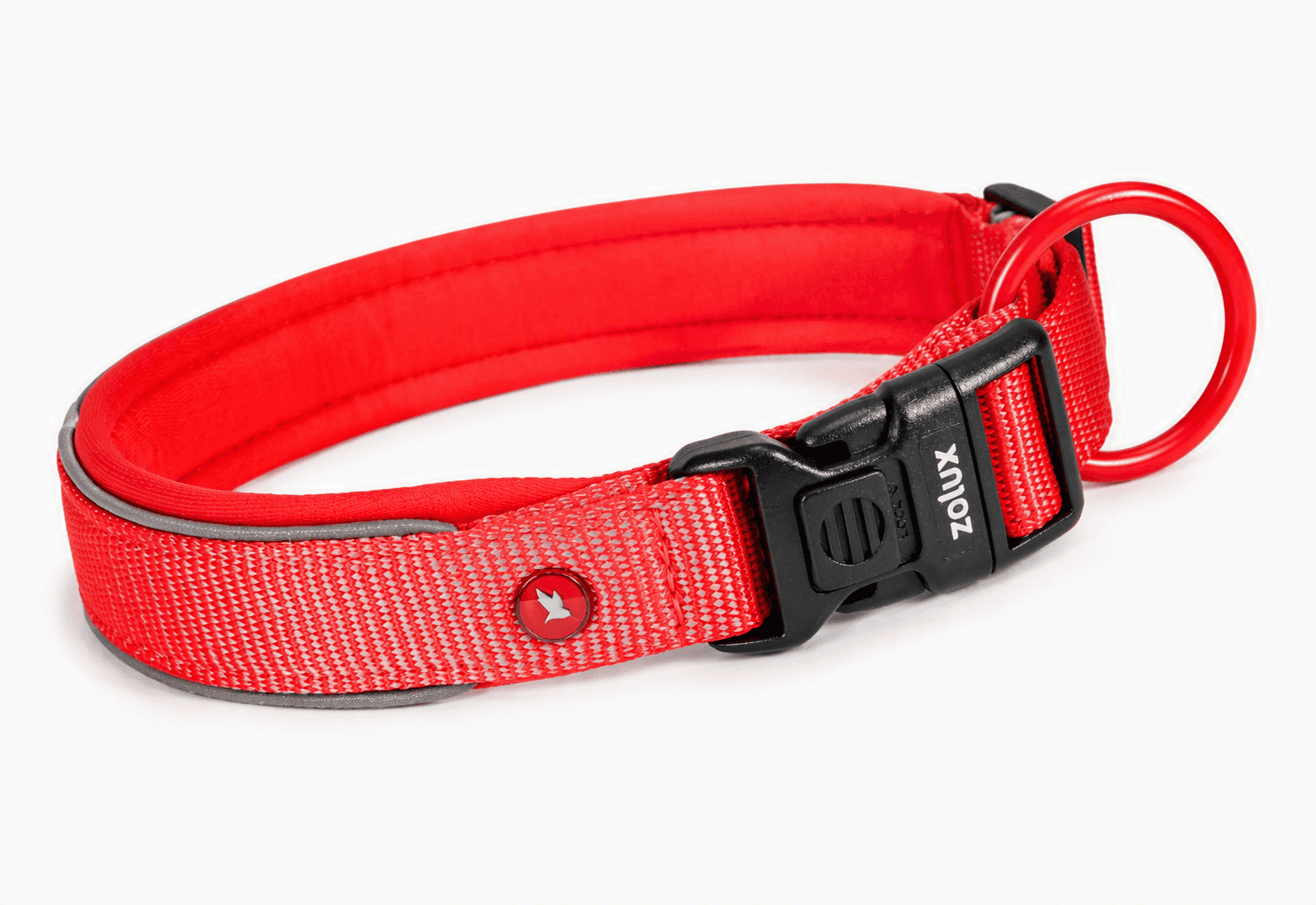 ZOLUX Premium-Nylon-Hundehalsband, Größe XXS, 25–30 cm, 15 mm, rot – Bild 8