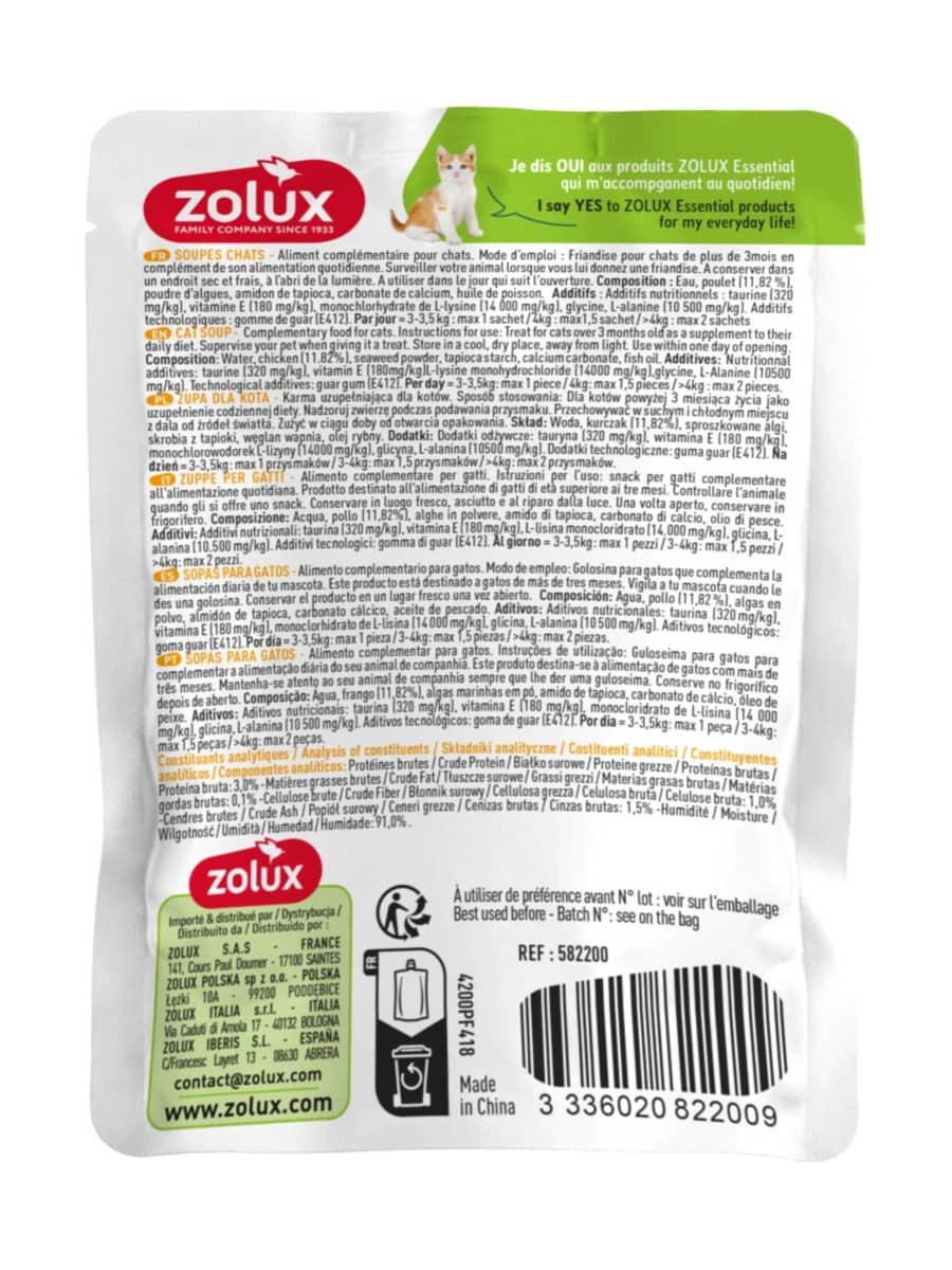 ZOLUX LAPPIES Katzensuppe mit Hähnchen, 50 g – Bild 8