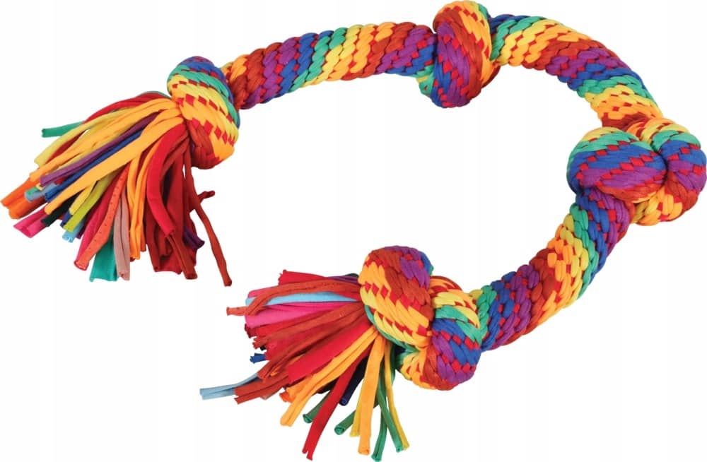 ZOLUX RAINBOW Seil-Zerrspielzeug für Hunde mit 4 Knoten, 78 cm – Bild 2