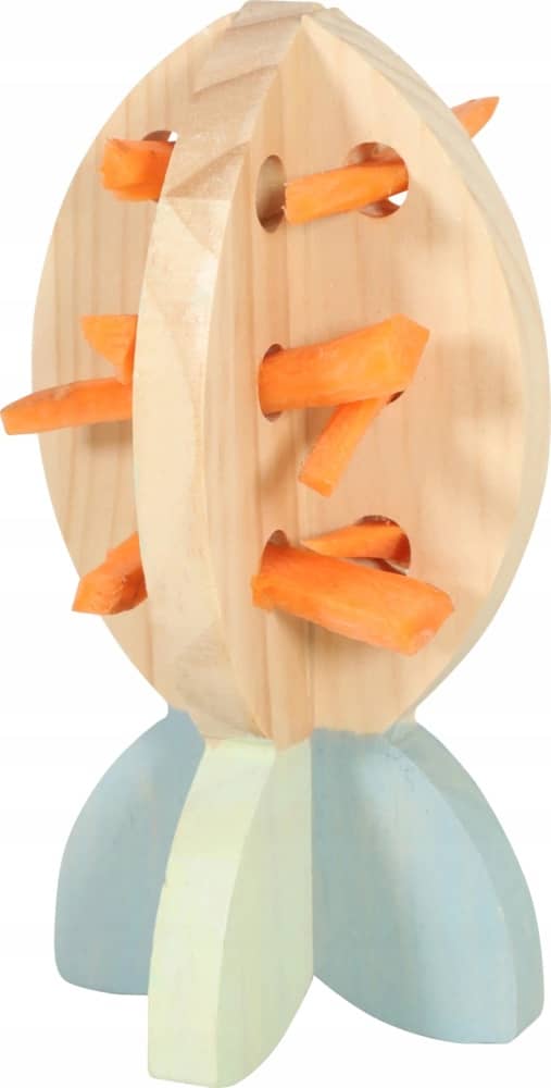 ZOLUX COSY Holz-Snackspielzeug in Karottenform für Kaninchen und Meerschweinchen 6 × 6 × 14 cm – Bild 3