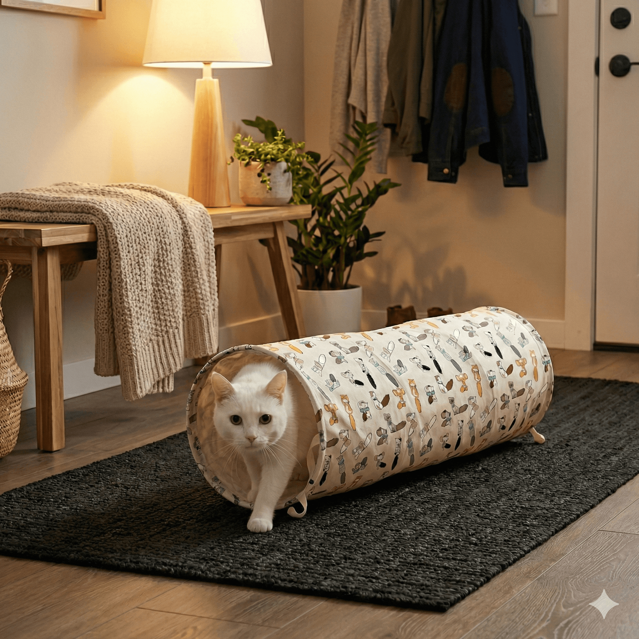 ZOLUX CHATOUILLE Katzentunnel mit Katzen- und Mäusemotiv, 100 cm – Bild 4