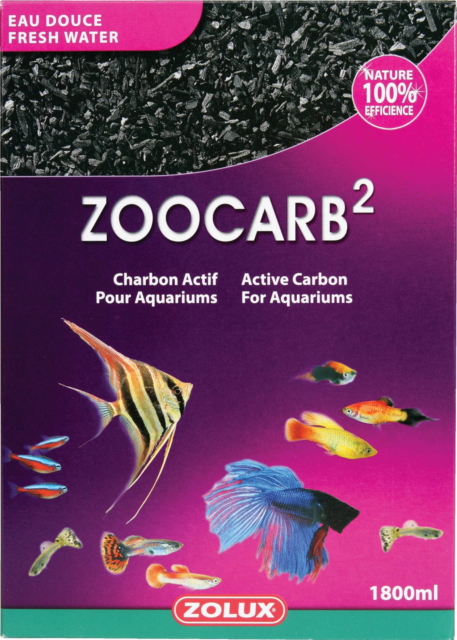 ZOLUX Filtereinsatz für Aquarien – Aktivkohle Zoocarb 2 – 1,8 l – Bild 2