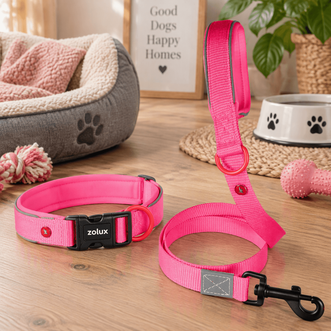 ZOLUX Premium-Nylon-Hundeleine, Größe XS, 1,2 m, 15 mm, fuchsia – Bild 7