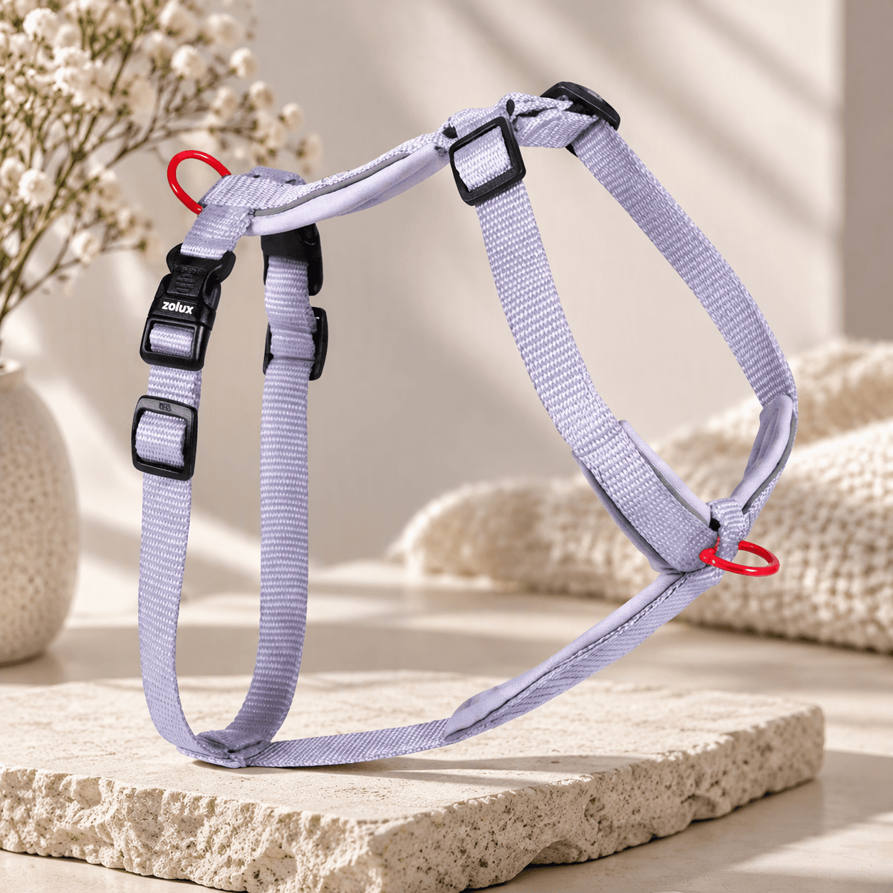 ZOLUX Premium-Nylon-Hundegeschirr, Größe M, 50–74 cm, 20 mm, lila – Bild 3