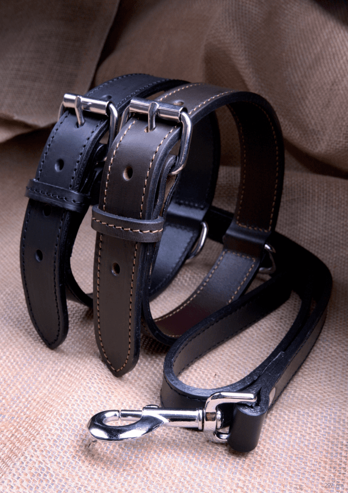 ZOLUX Verstärkte Hundeleine aus Doppel-Leder, 1 m / 25 mm, braun – Bild 7