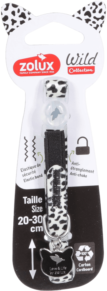ZOLUX WILD Katzenhalsband mit Anhänger, 20–30 cm, schwarz – Bild 1