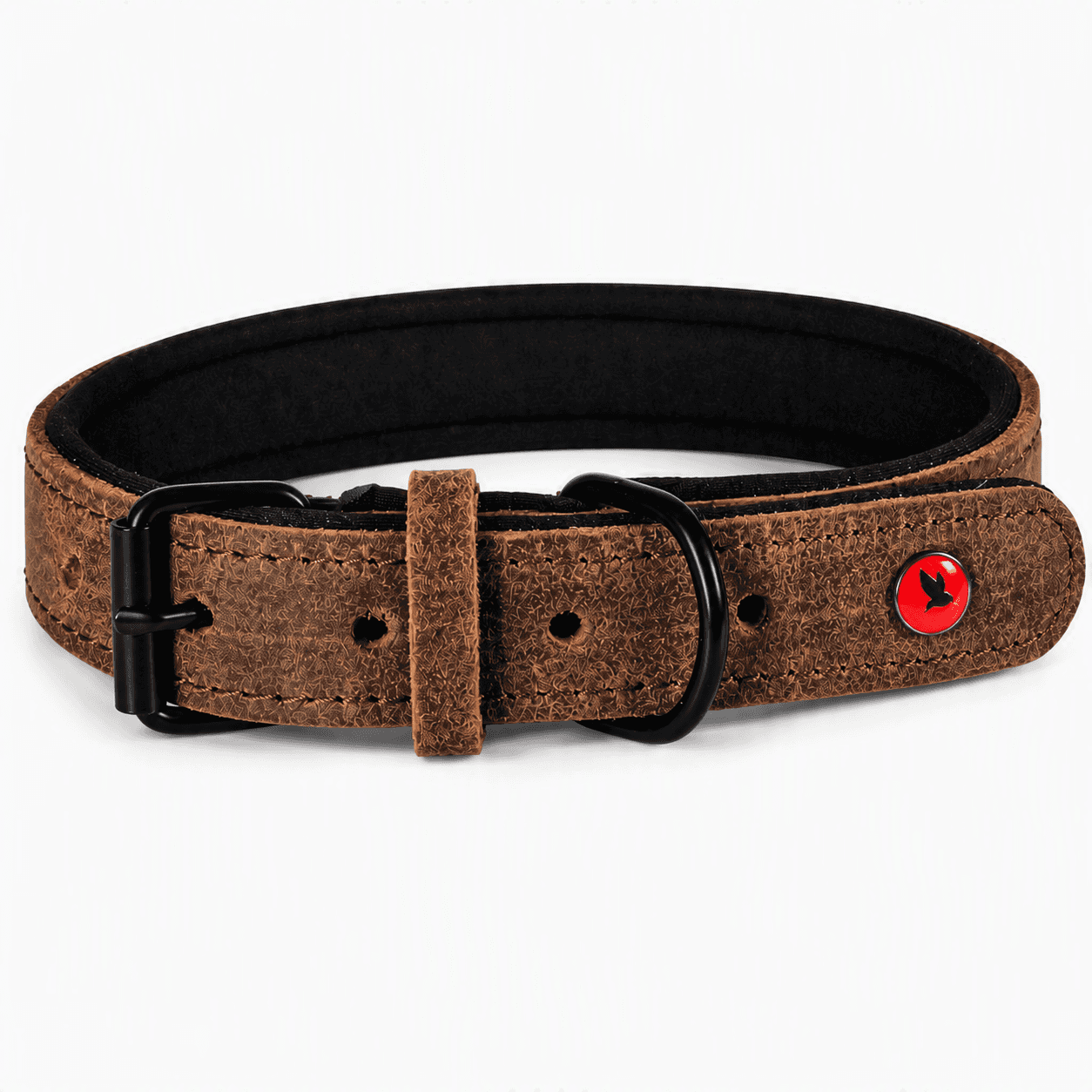 ZOLUX Komfort-Lederhalsband für Hunde, 38–48 cm, 25 mm, braun – Bild 16