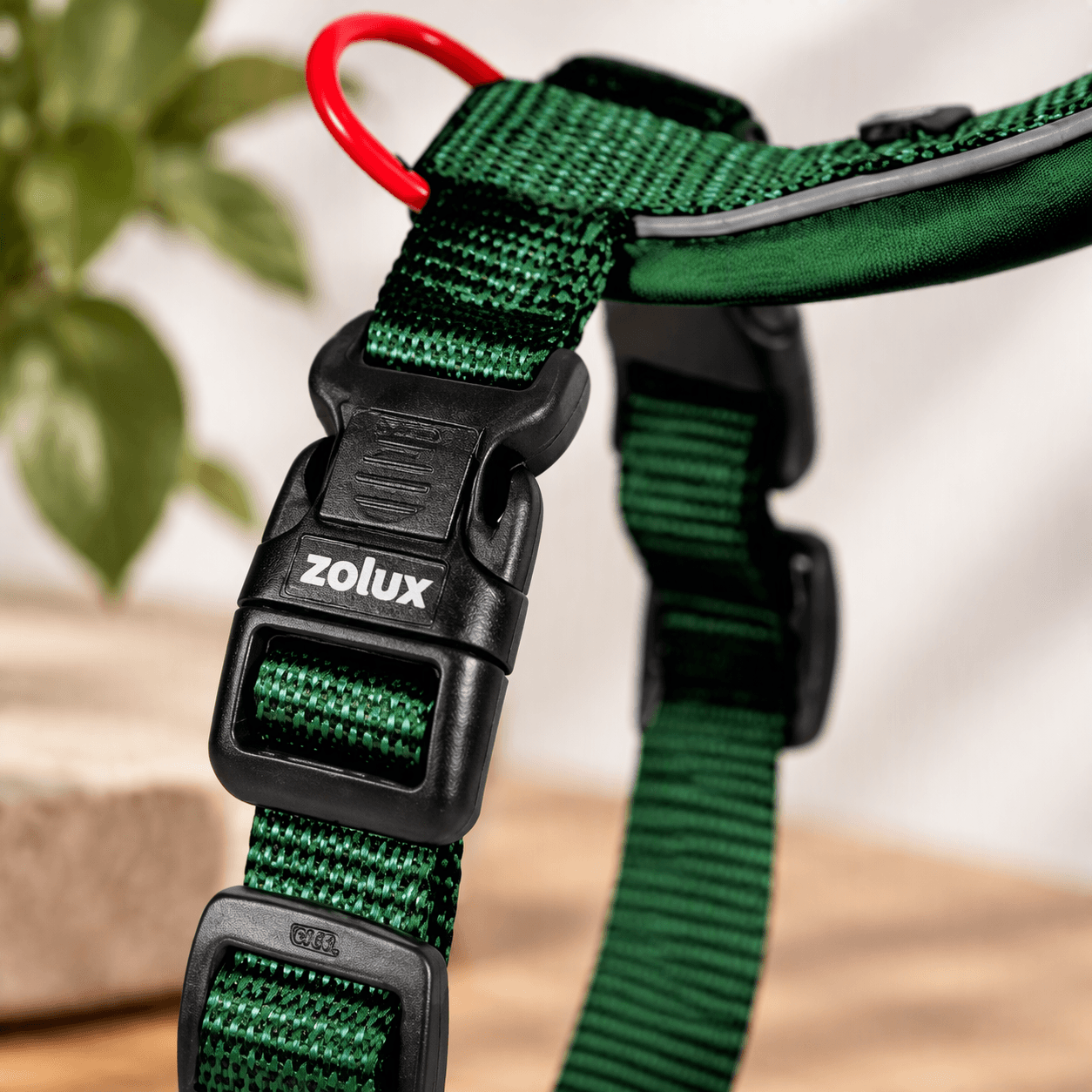 ZOLUX Premium-Nylon-Hundegeschirr, Größe M, 50–74 cm, 20 mm, grün – Bild 5