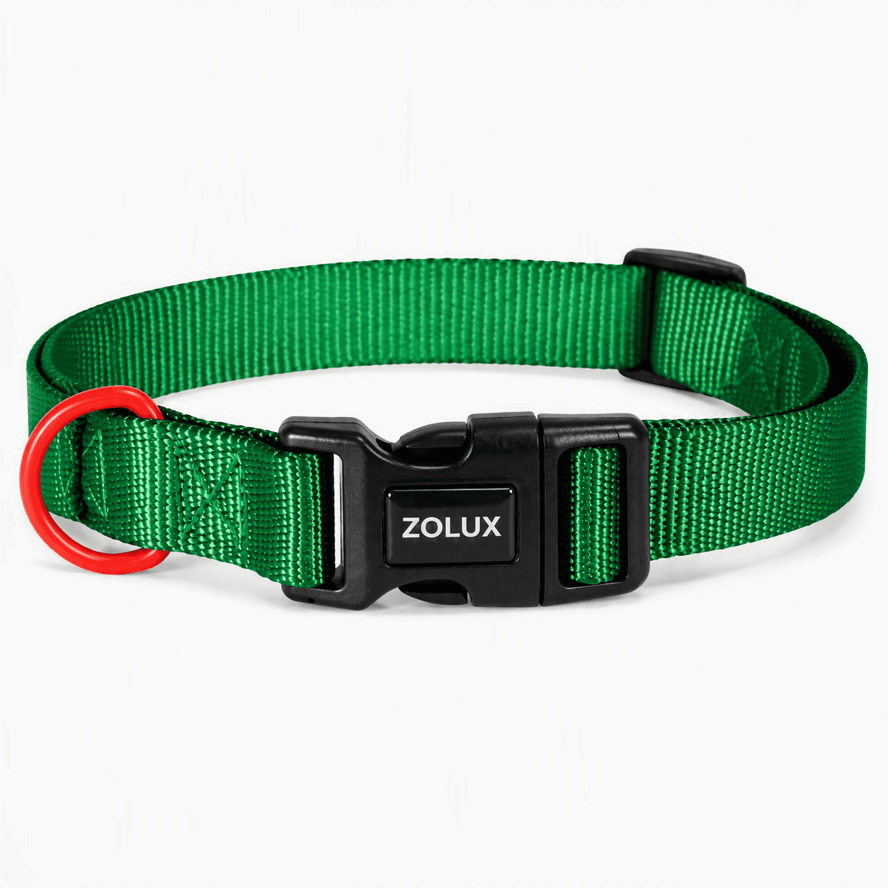 ZOLUX Klassisches Nylon-Hundehalsband, 37–58 cm, 25 mm, grün – Bild 8